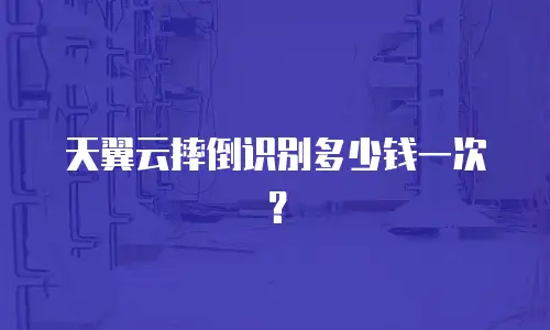 天翼云摔倒识别多少钱一次？