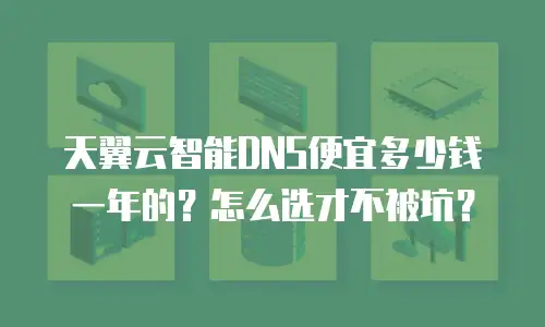 天翼云智能DNS便宜多少钱一年的？怎么选才不被坑？