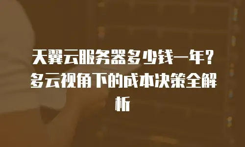 天翼云服务器多少钱一年？多云视角下的成本决策全解析