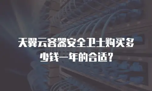 天翼云容器安全卫士购买多少钱一年的合适？