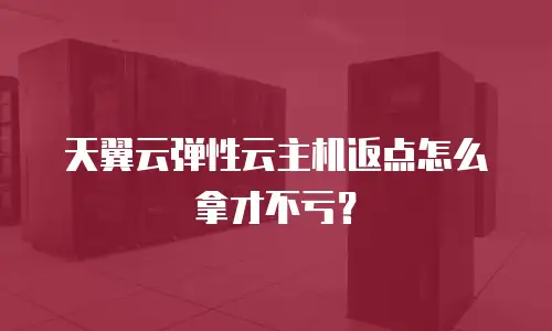 天翼云弹性云主机返点怎么拿才不亏？