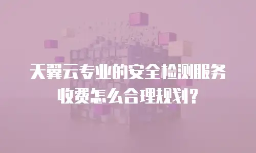 天翼云专业的安全检测服务收费怎么合理规划？