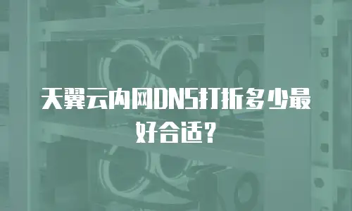 天翼云内网DNS打折多少最好合适？