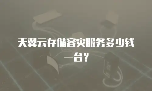 天翼云存储容灾服务多少钱一台？