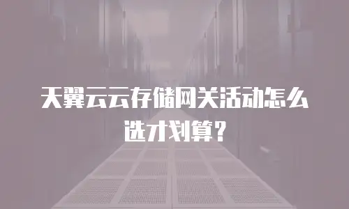 天翼云云存储网关活动怎么选才划算？