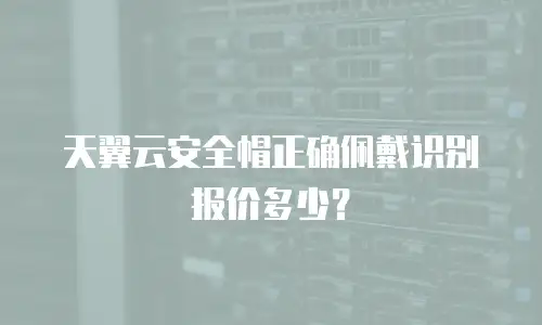 天翼云安全帽正确佩戴识别报价多少？