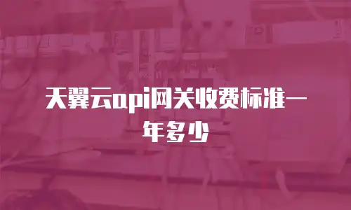 天翼云api网关收费标准一年多少