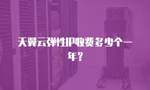 天翼云弹性IP收费多少个一年？