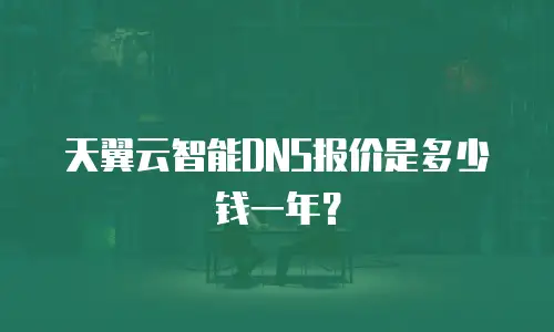 天翼云智能DNS报价是多少钱一年？