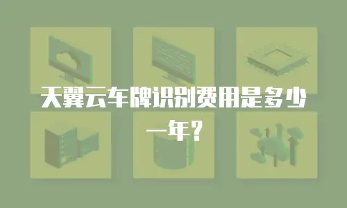天翼云车牌识别费用是多少一年？