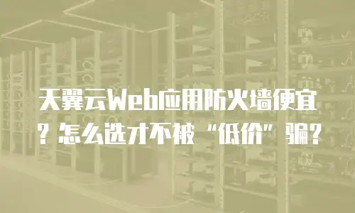 天翼云Web应用防火墙便宜？怎么选才不被&ldquo;低价&rdquo;骗？