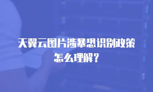 天翼云图片涉暴恐识别政策怎么理解？