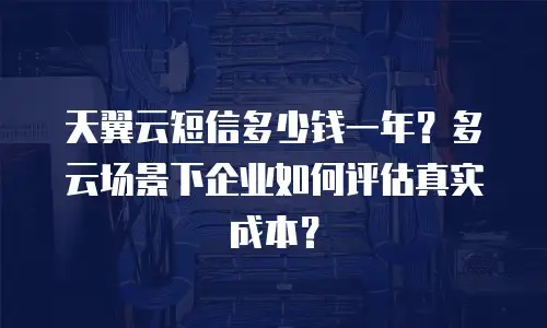 天翼云短信多少钱一年？多云场景下企业如何评估真实成本？