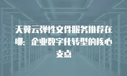 天翼云弹性文件服务推荐在哪：企业数字化转型的核心支点