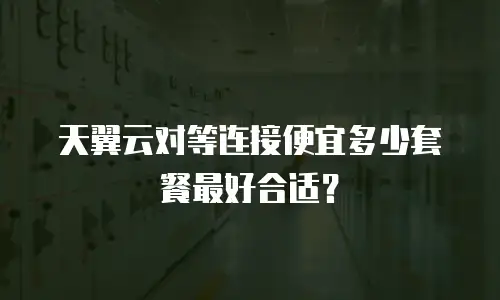 天翼云对等连接便宜多少套餐最好合适？