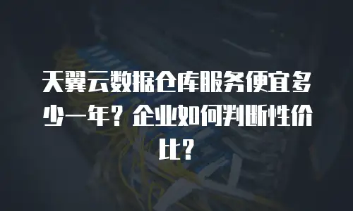 天翼云数据仓库服务便宜多少一年？企业如何判断性价比？