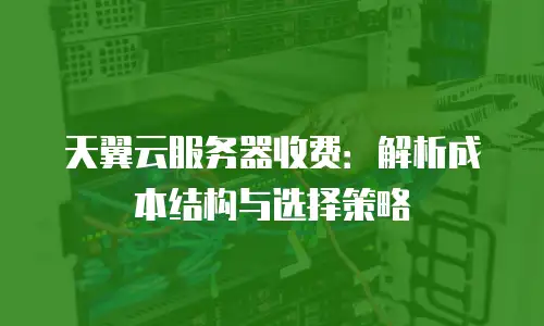 天翼云服务器收费：解析成本结构与选择策略