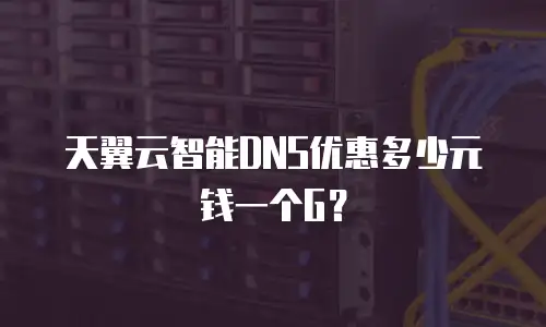 天翼云智能DNS优惠多少元钱一个G？