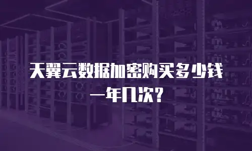 天翼云数据加密购买多少钱一年几次？