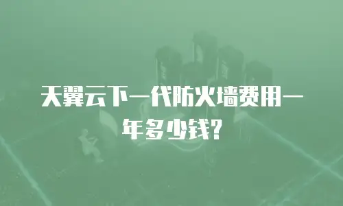 天翼云下一代防火墙费用一年多少钱？