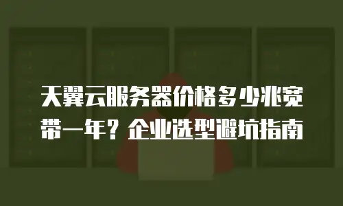 天翼云服务器价格多少兆宽带一年？企业选型避坑指南