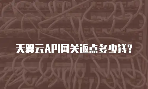 天翼云API网关返点多少钱？