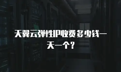 天翼云弹性IP收费多少钱一天一个？