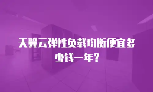 天翼云弹性负载均衡便宜多少钱一年？