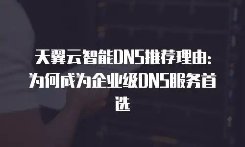 天翼云智能DNS推荐理由：为何成为企业级DNS服务首选