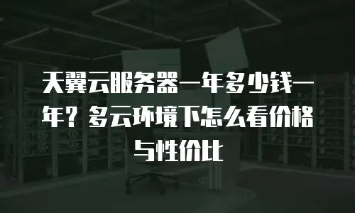 天翼云服务器一年多少钱一年？多云环境下怎么看价格与性价比