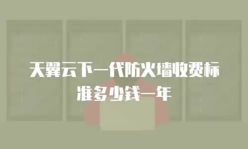 天翼云下一代防火墙收费标准多少钱一年