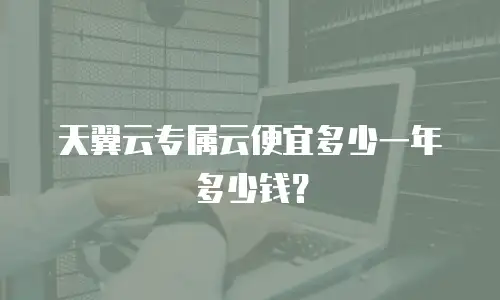 天翼云专属云便宜多少一年多少钱？