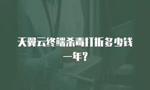 天翼云终端杀毒打折多少钱一年？