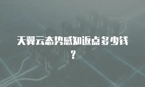 天翼云态势感知返点多少钱？
