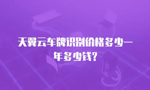 天翼云车牌识别价格多少一年多少钱？