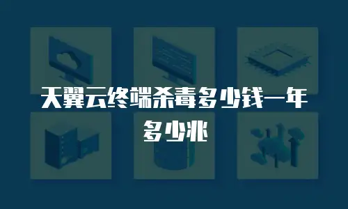 天翼云终端杀毒多少钱一年多少兆