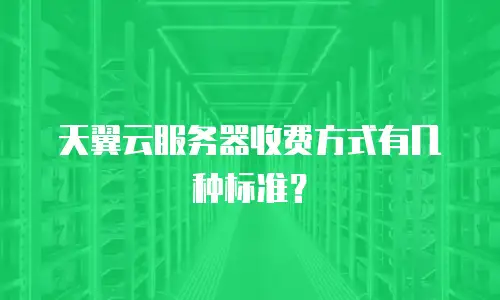 天翼云服务器收费方式有几种标准？