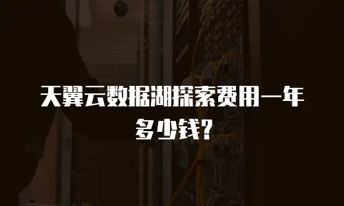 天翼云数据湖探索费用一年多少钱？