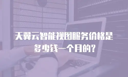 天翼云智能视图服务价格是多少钱一个月的？