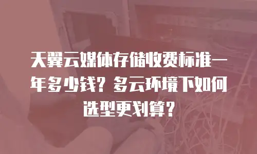 天翼云媒体存储收费标准一年多少钱？多云环境下如何选型更划算？