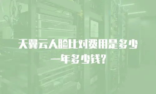 天翼云人脸比对费用是多少一年多少钱？
