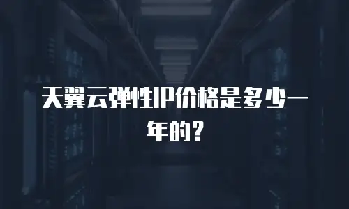 天翼云弹性IP价格是多少一年的？