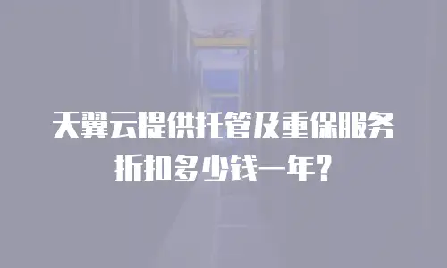 天翼云提供托管及重保服务折扣多少钱一年？