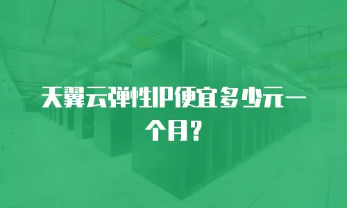 天翼云弹性IP便宜多少元一个月？