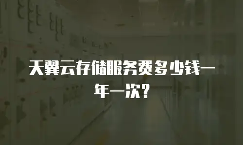 天翼云存储服务费多少钱一年一次？