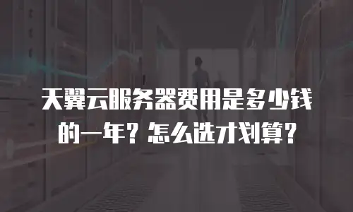 天翼云服务器费用是多少钱的一年？怎么选才划算？