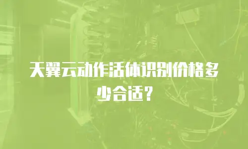 天翼云动作活体识别价格多少合适？