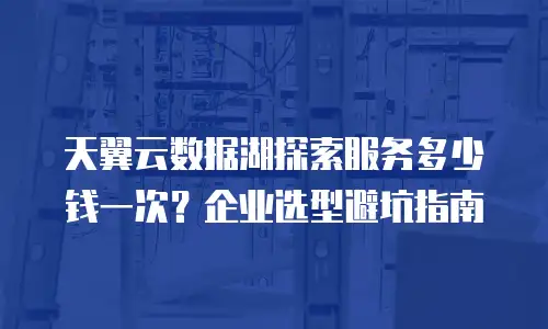 天翼云数据湖探索服务多少钱一次？企业选型避坑指南