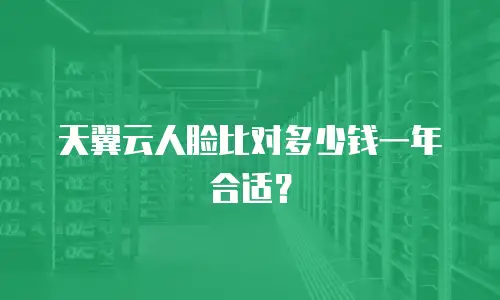 天翼云人脸比对多少钱一年合适？