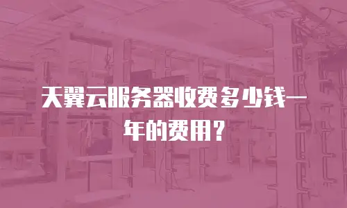 天翼云服务器收费多少钱一年的费用？
